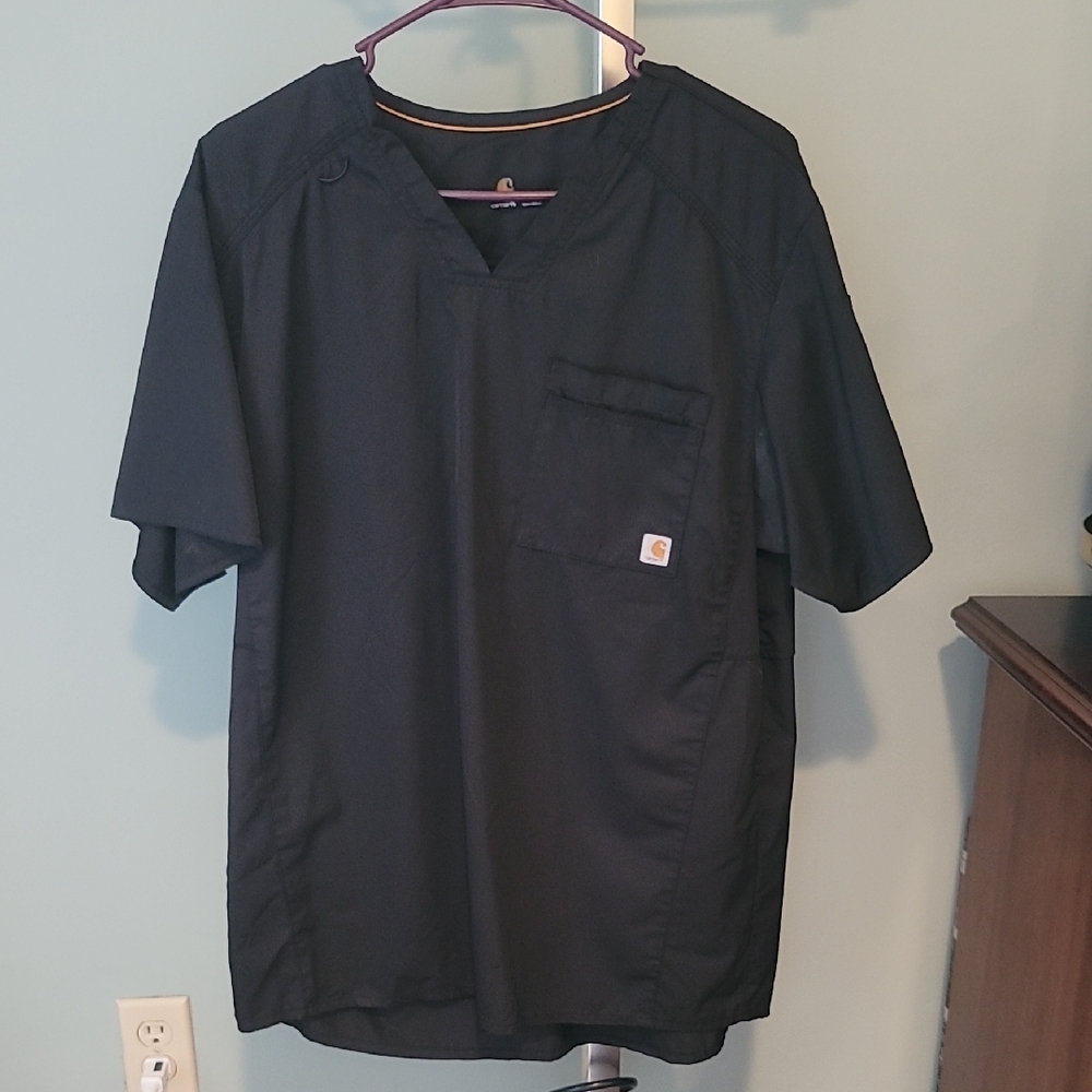 Carhartt Men's Black Scrub Top.